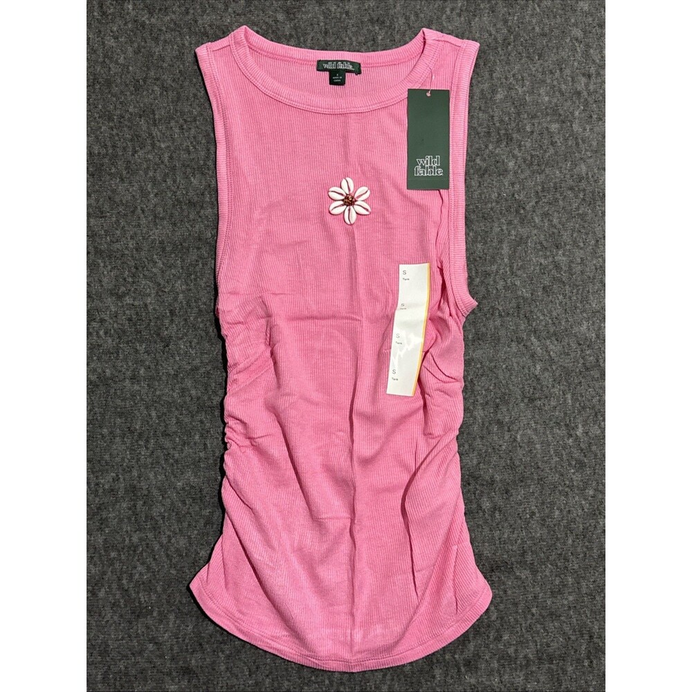 Wild Fable Girl's Blouse Tank Top Pink Small